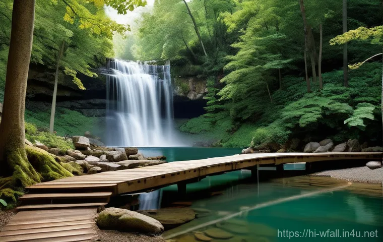 폭포의 물리학적 원리 - **Prompt: Majestic Wilderness Waterfall**
    "A breathtaking, powerful waterfall cascades down a ru...
