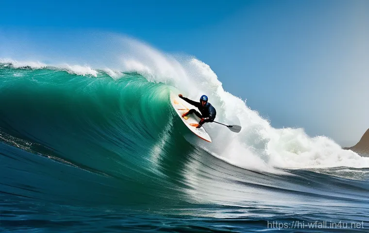 폭포에서 서핑 가능한 곳 - **Prompt 1: The Apex of the Descent**
"A male or female waterfall surfer in a dynamic, action sh...