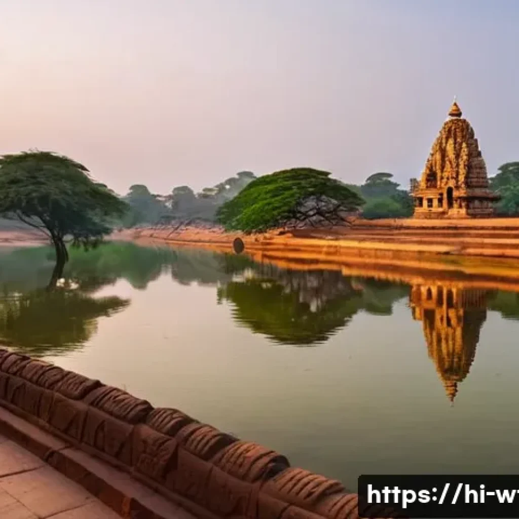 폭포 주변 유적지 탐방 - **Prompt:** A serene panoramic view of Hampi, Karnataka, India, at golden hour. The Tungabhadra Rive...